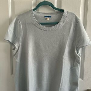 J. Crew Soft Blue Cashmere Sweater